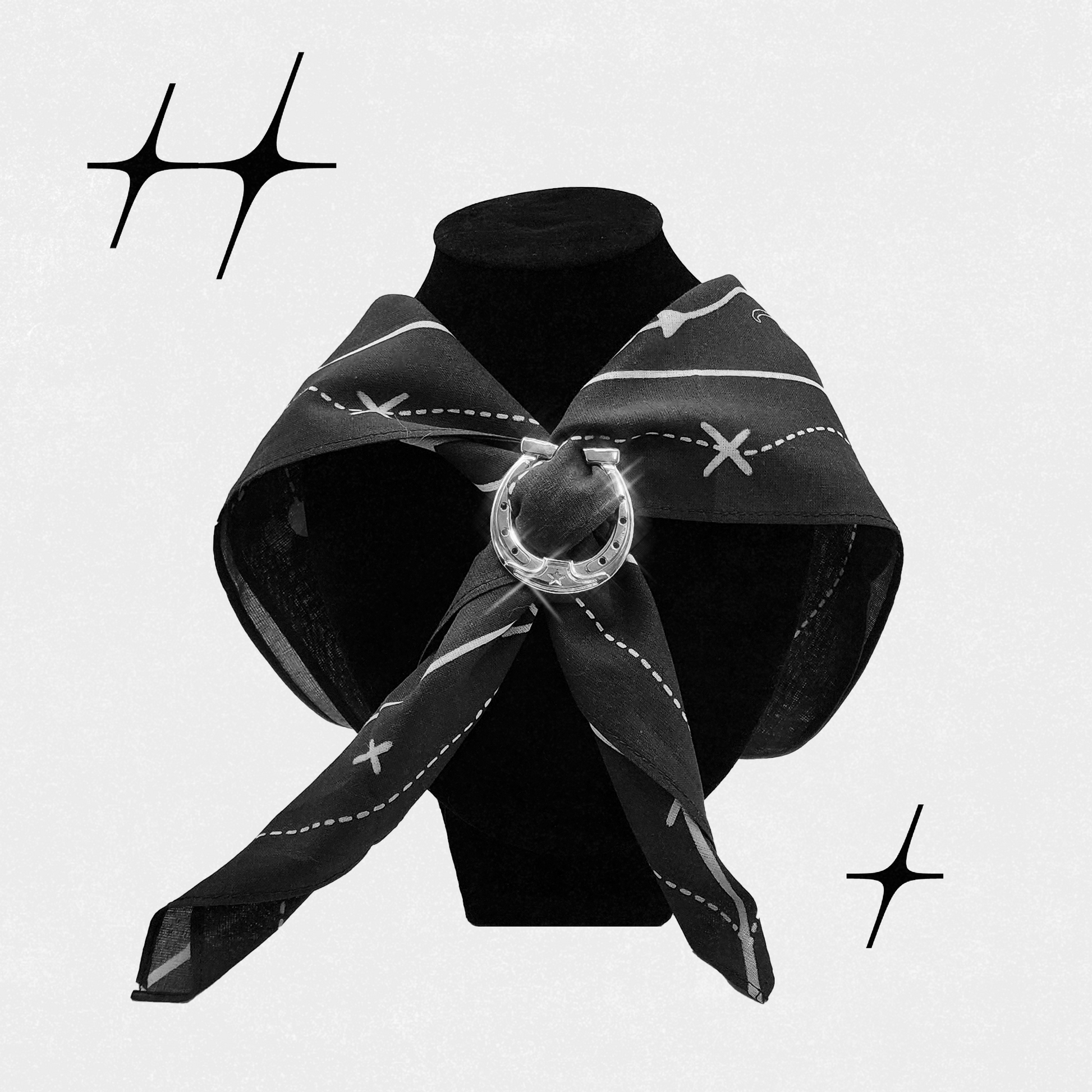 Metal Horseshoe Tie Charm