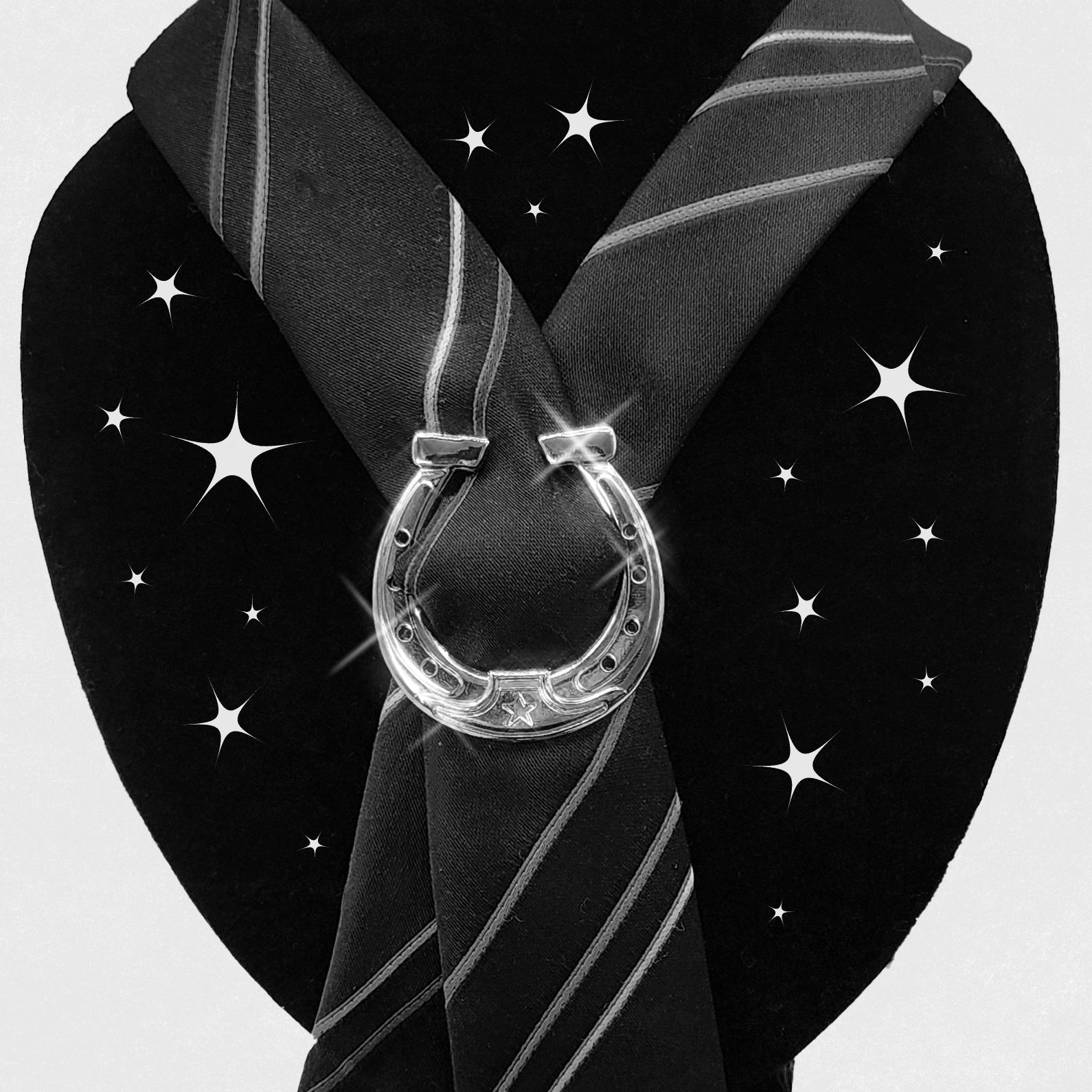 Metal Horseshoe Tie Charm