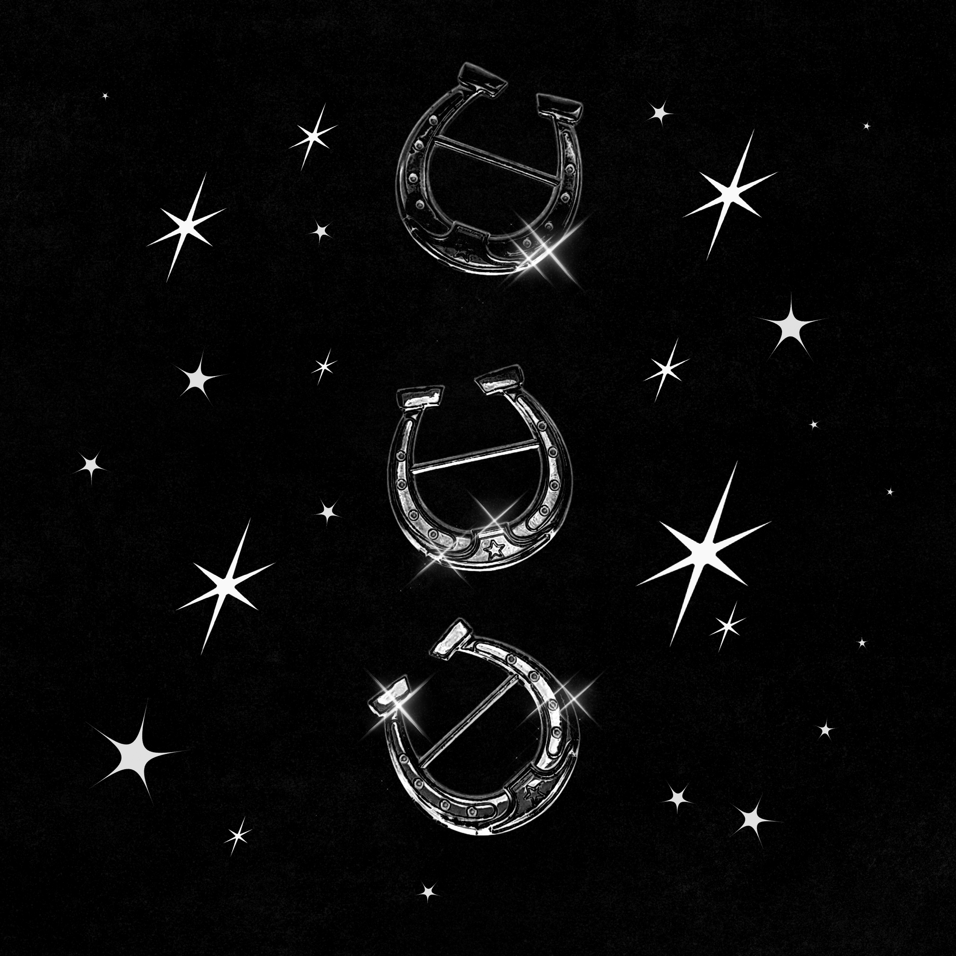 Metal Horseshoe Tie Charm