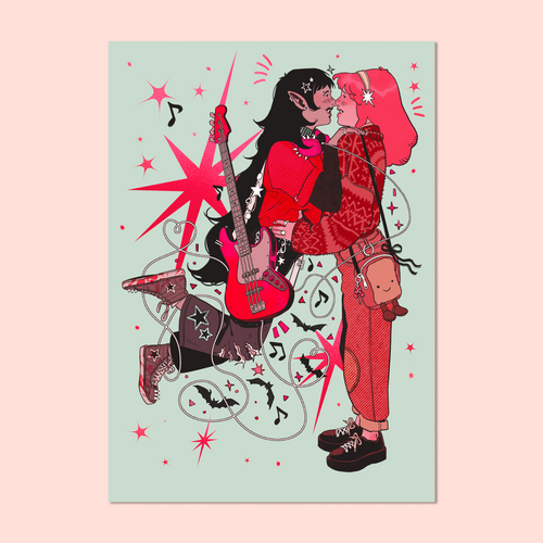 Bubbline - A5 art print