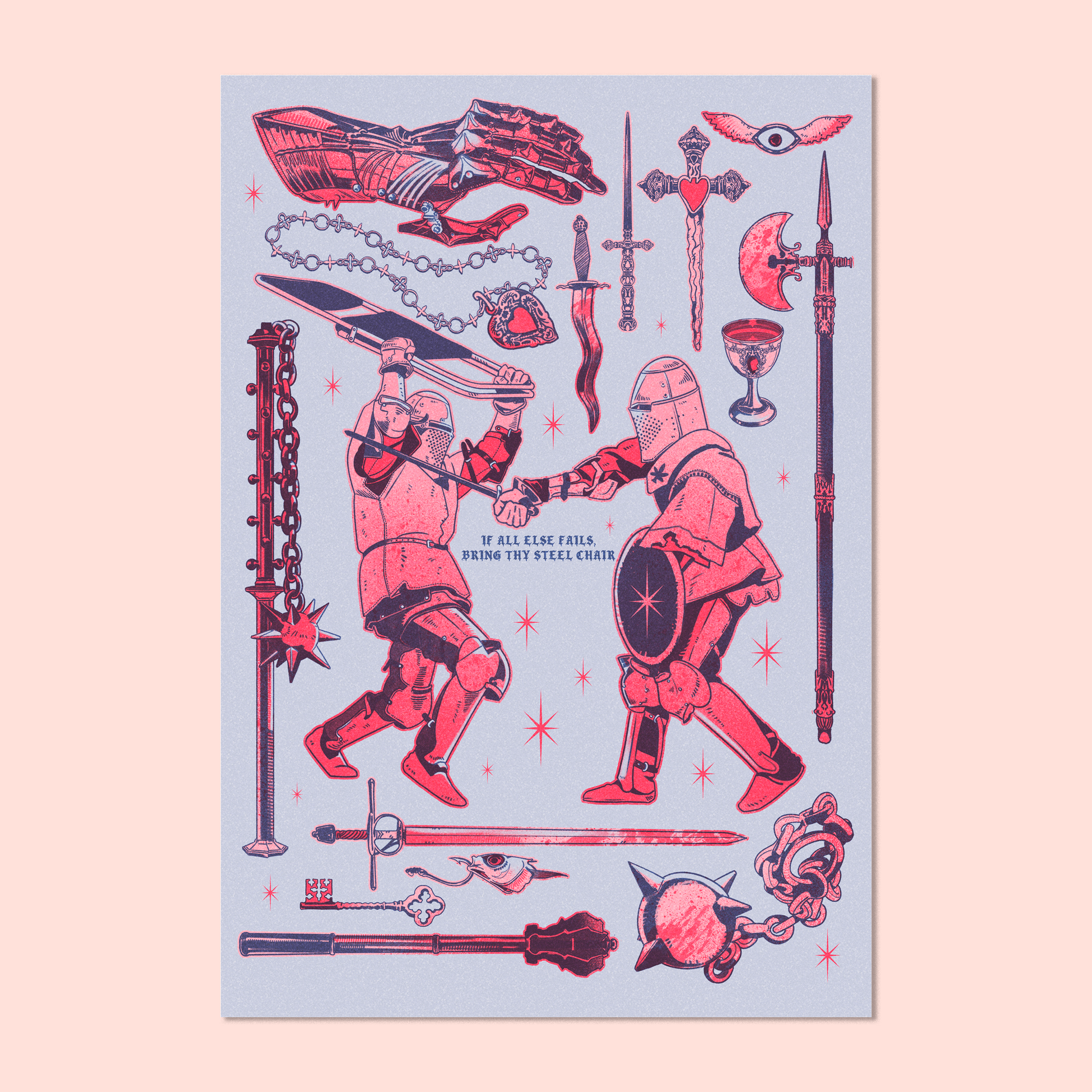 Steel chair - A5 art print