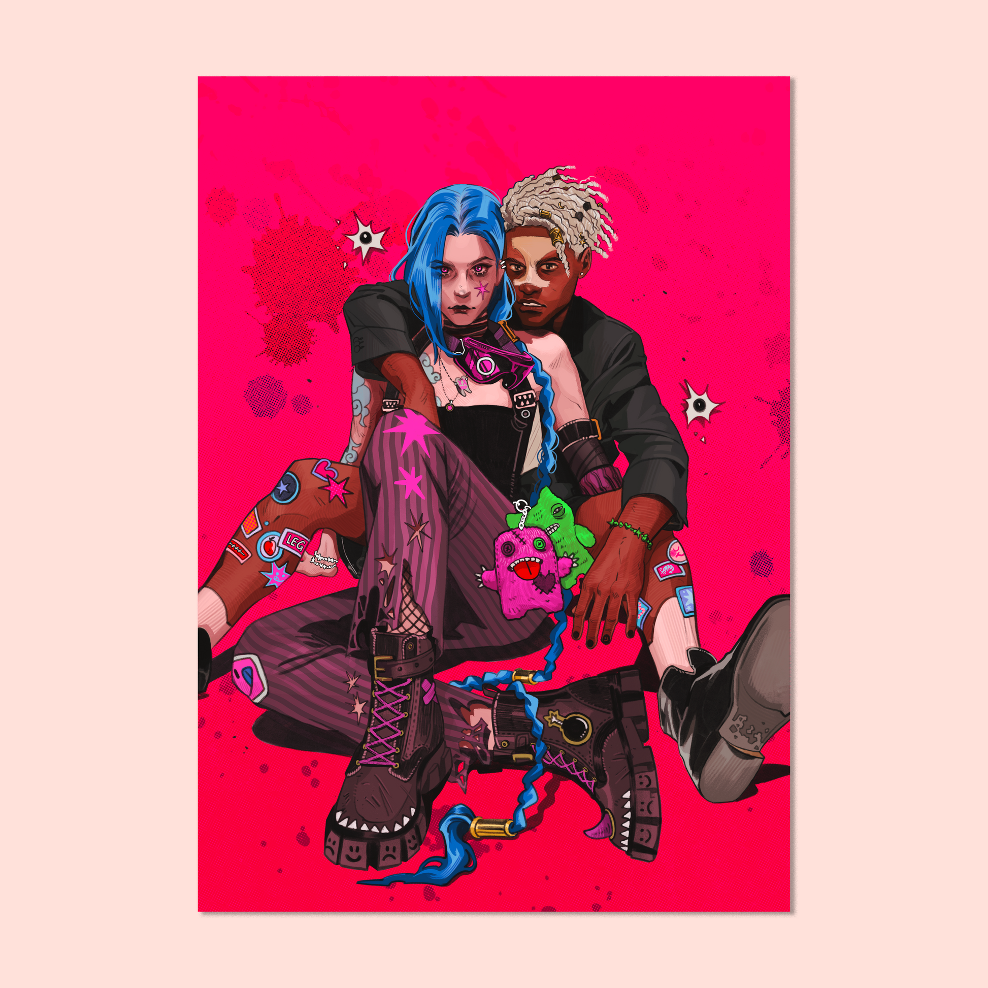 Jinx & Ekko - A5 art print