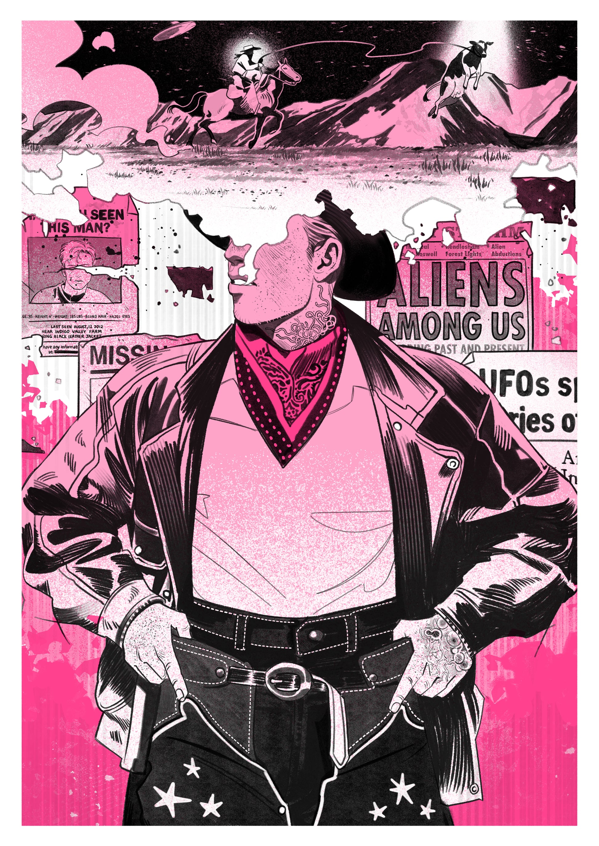 A5 velvet coated art print