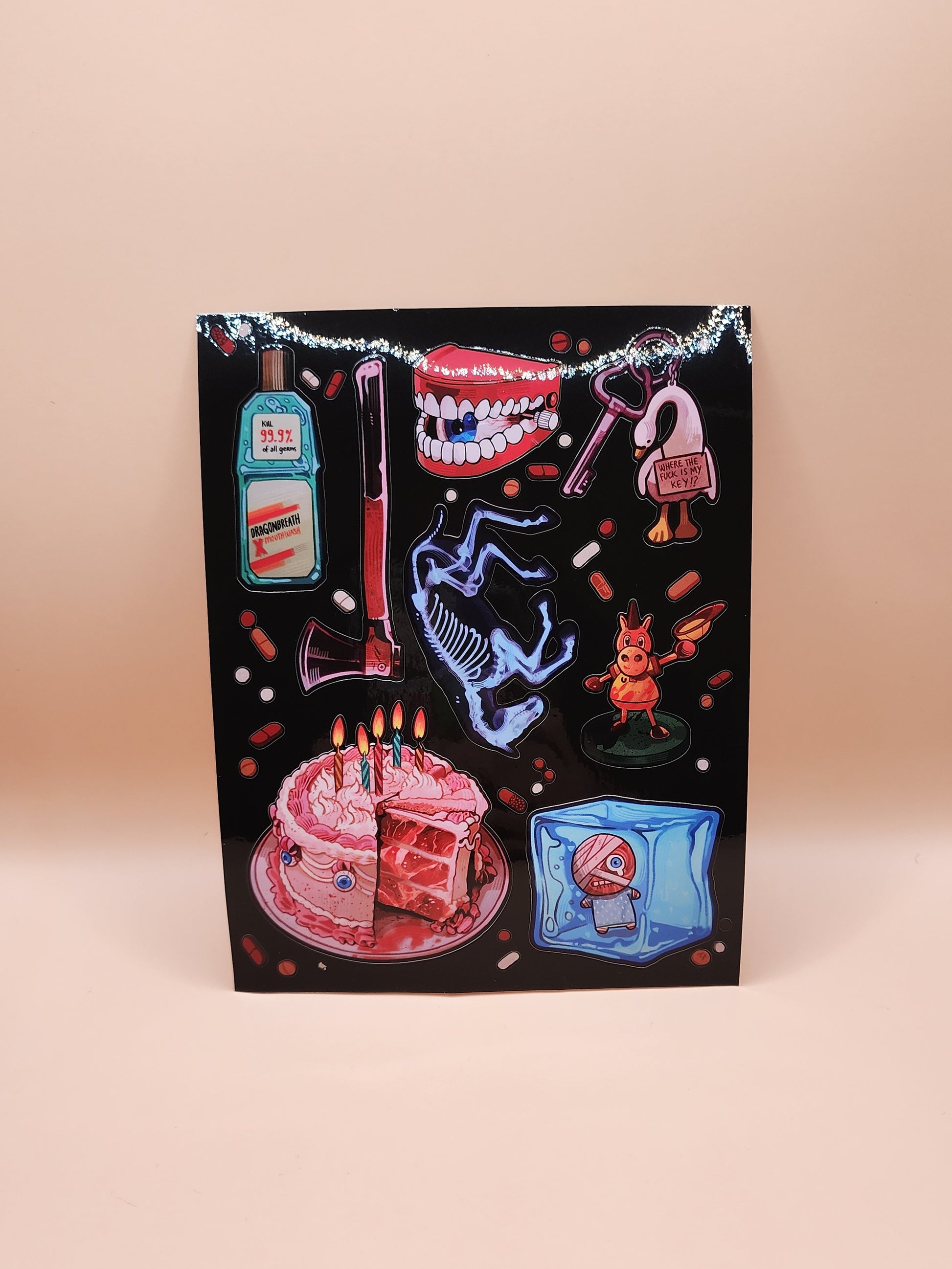 Glossy sticker sheet