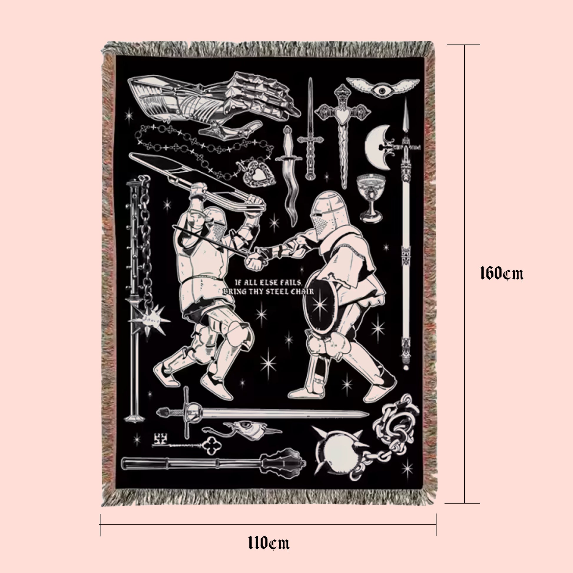 Steel chair tapestry