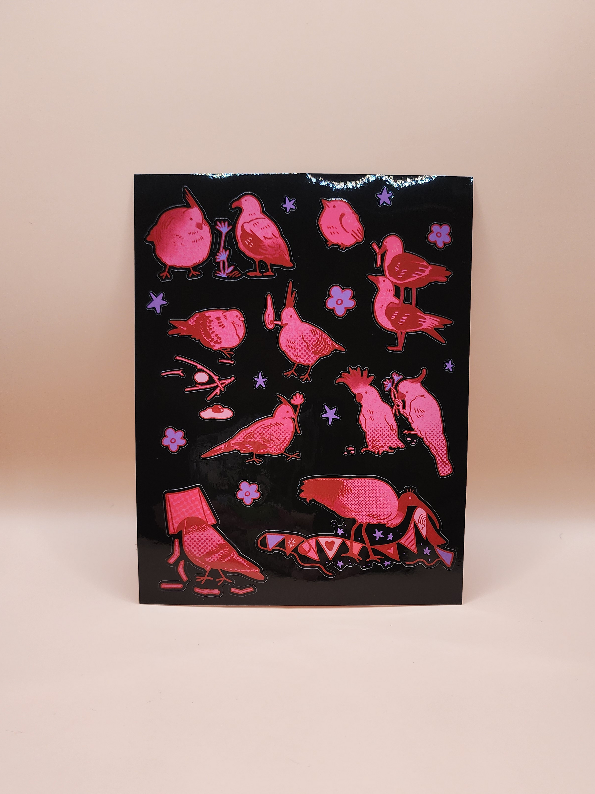 Glossy sticker sheet